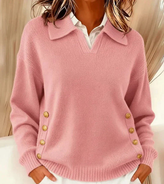 Ebba | Mjuk tröja med elegant krage