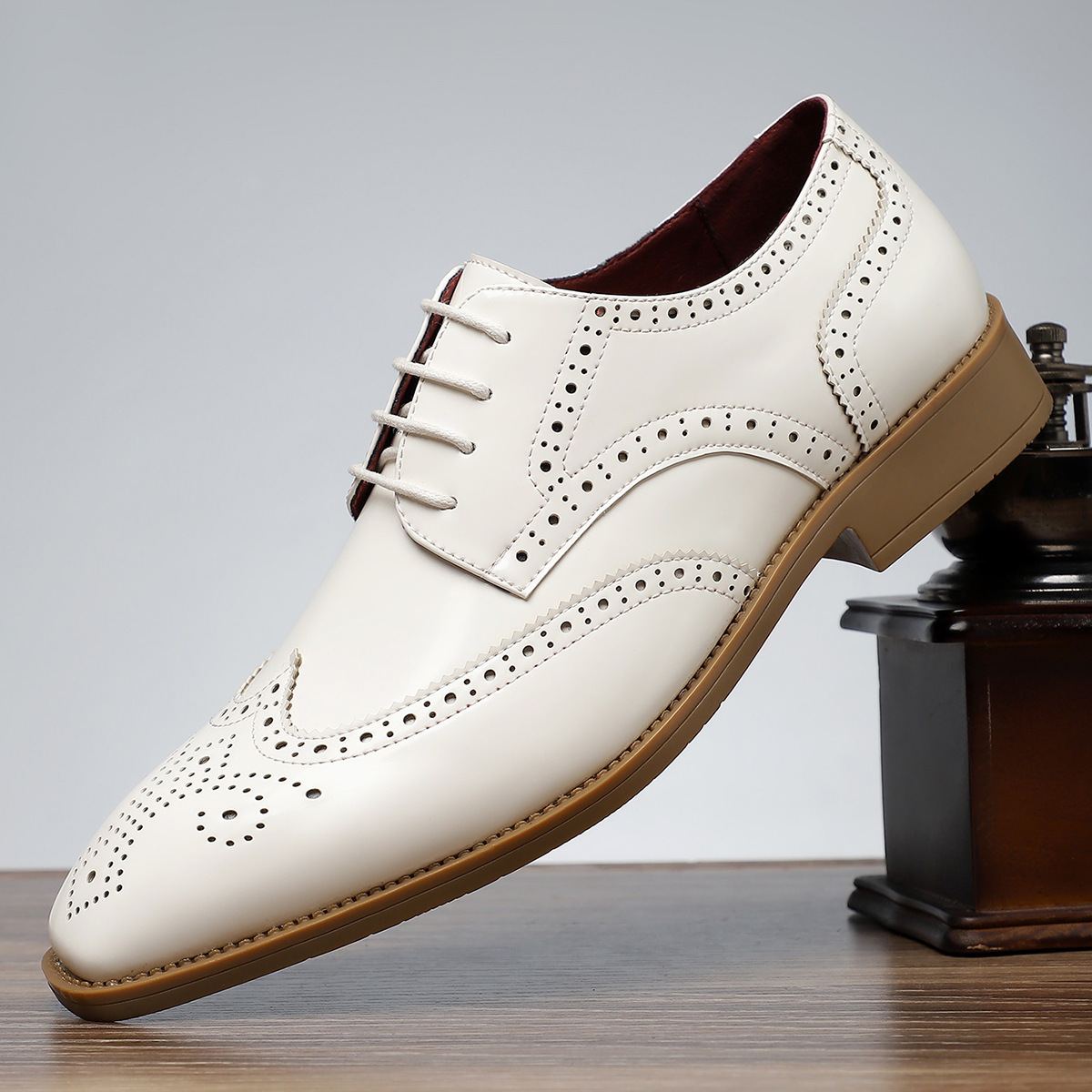 För | Brogue-skor i läder