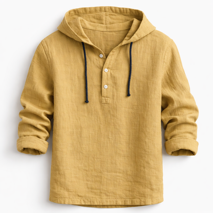 Berg | Linneskjorta med huva