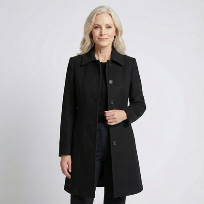 Sofie | Enkelknäppt vintertrenchcoat