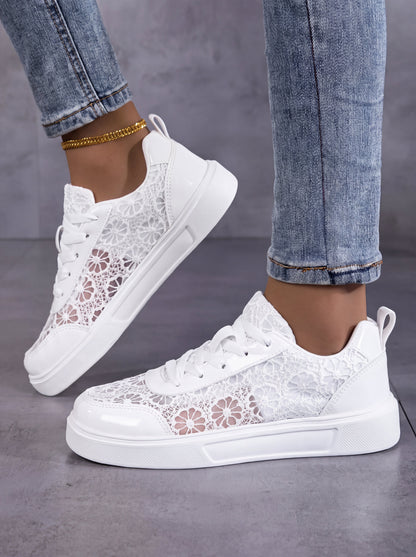 Alva | Bekväma sneakers med blommig spets
