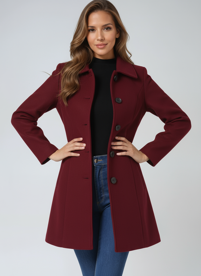 Sofie | Enkelknäppt vintertrenchcoat