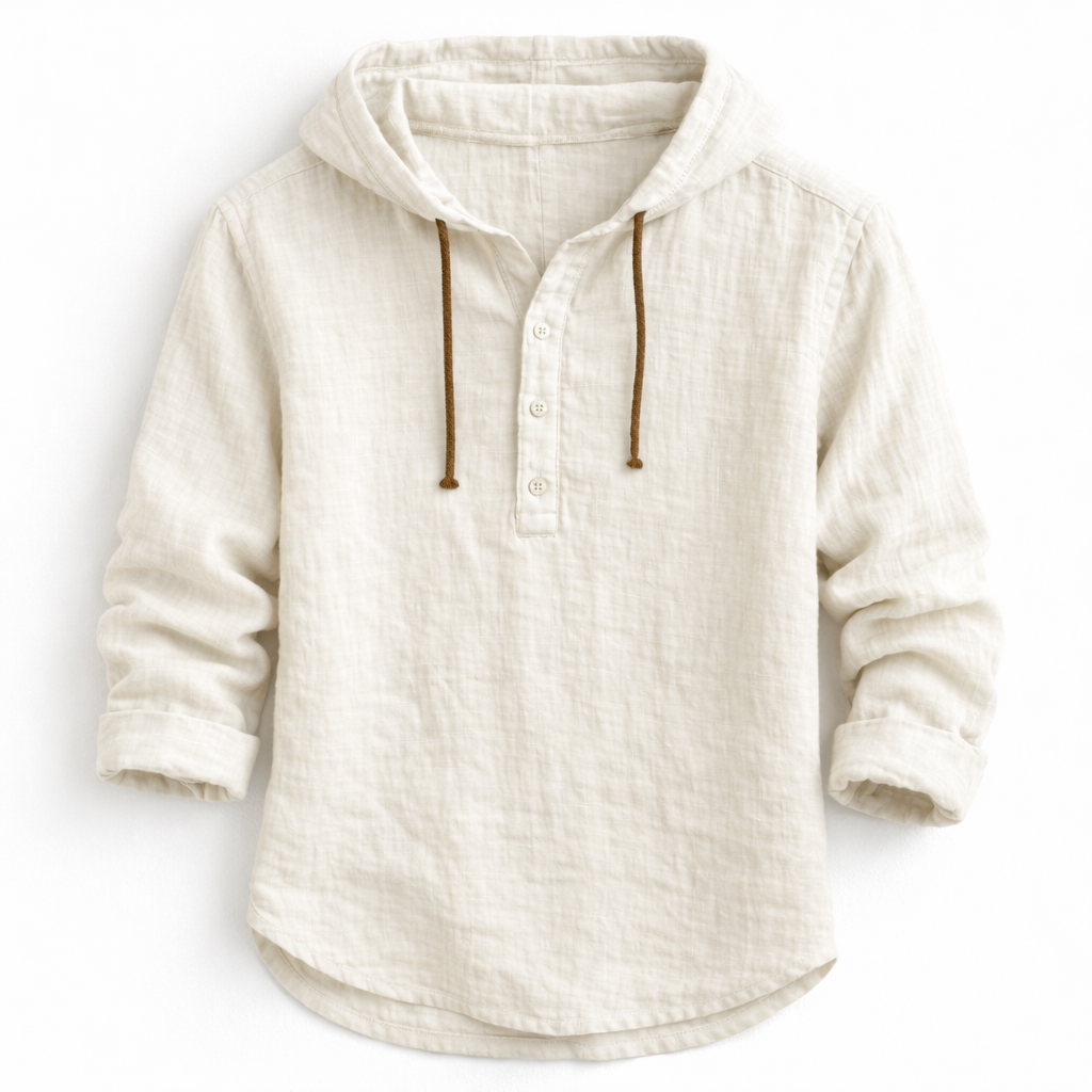 Berg | Linneskjorta med huva