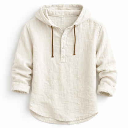 Berg | Linneskjorta med huva