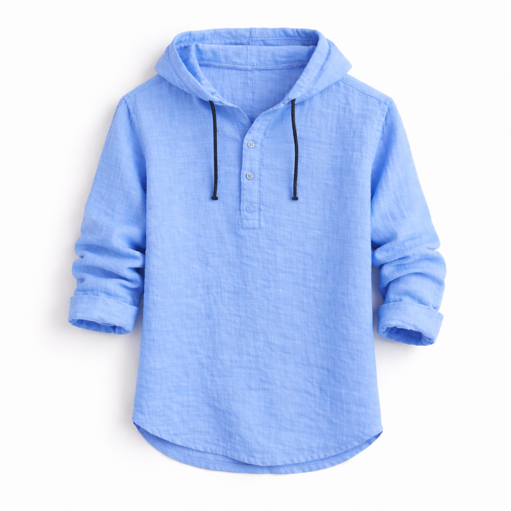 Berg | Linneskjorta med huva