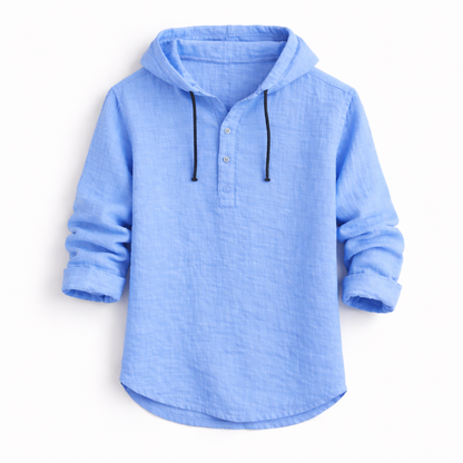 Berg | Linneskjorta med huva