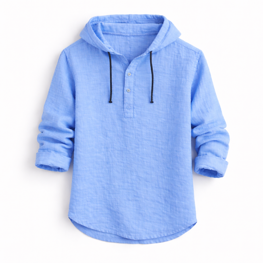 Berg | Linneskjorta med huva