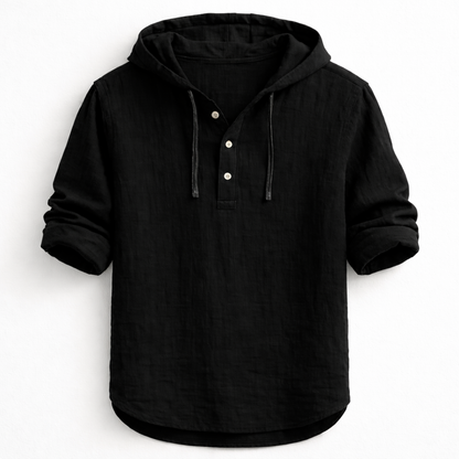 Berg | Linneskjorta med huva