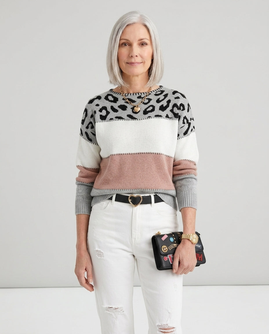 Seraphine | Elegant leopardmönstrad tröja